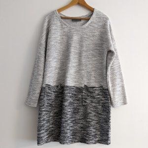 Sunday in Brooklyn Gray Color Block Sweater Dress Size XL